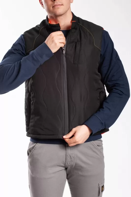 Standardized reversible quilted vest GILET