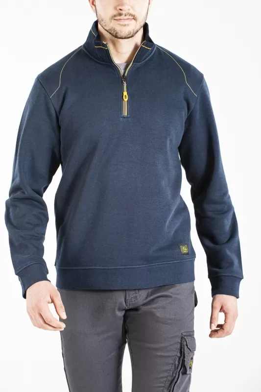 Sweat avec col camionneur HALFZIP