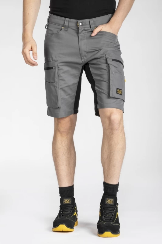 Multi-pocket work Bermuda shorts MOBISHO GREY