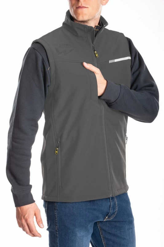 Gilet softshell sans manches TOMMY GRIS