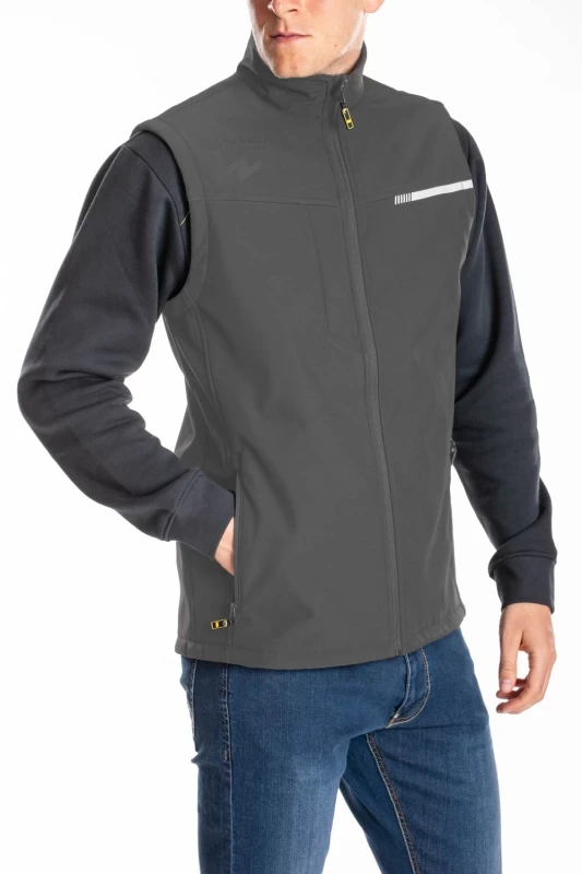 Gilet softshell sans manches TOMMY GRIS