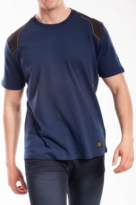 T-shirt renforcé en coton WORKTS BLEU