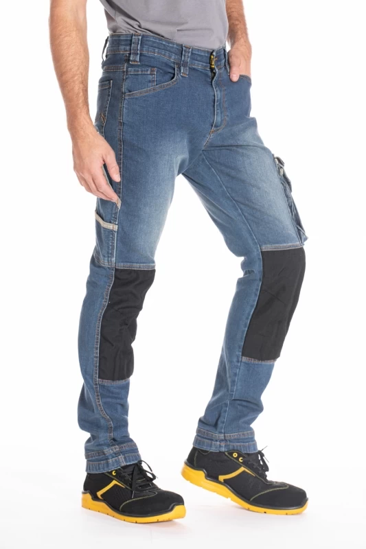 Jeans de travail Fibreflex® avec emplacement genouillères JOBPRO 