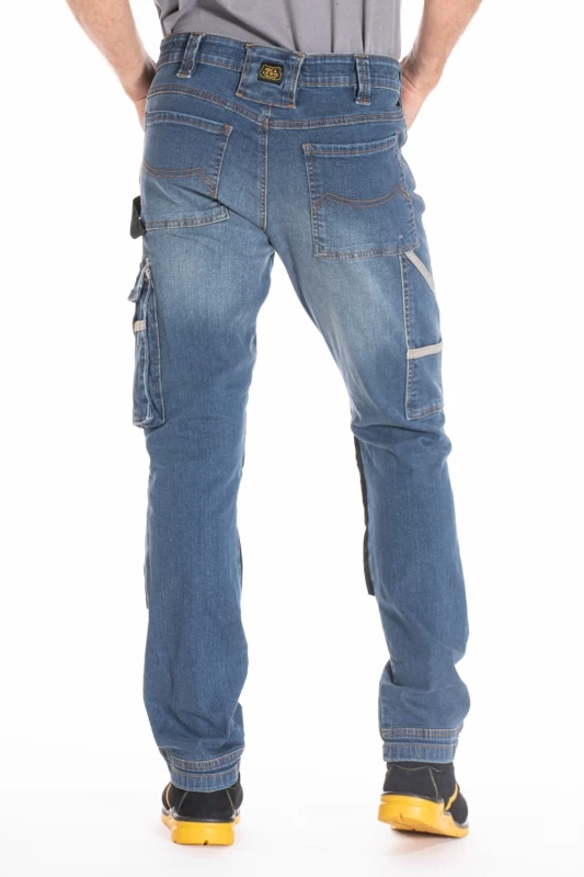 Jeans de travail Fibreflex® avec emplacement genouillères JOBPRO 