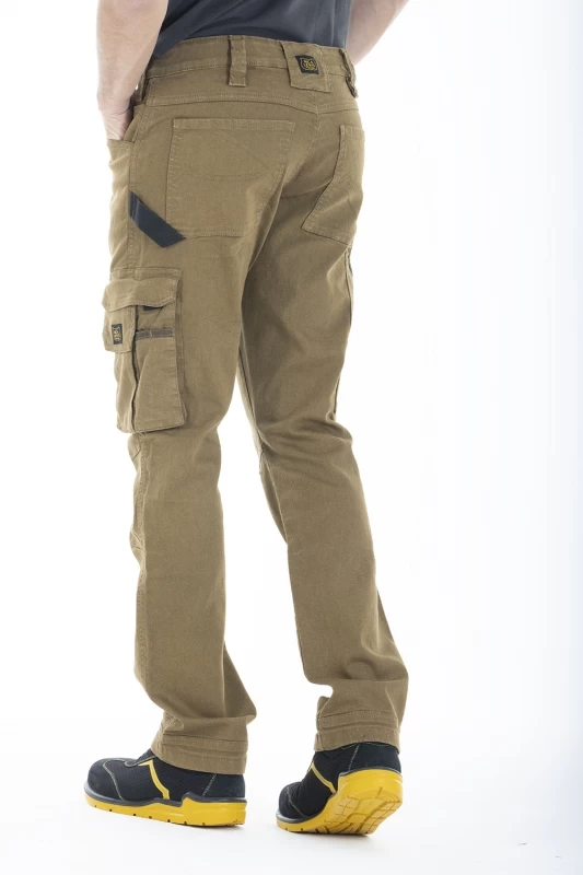 Pantaloni da lavoro multitasche stretch Fibreflex® JOBC TABACCO