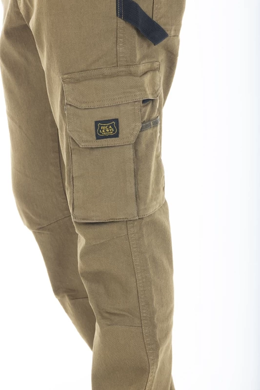 Pantaloni da lavoro multitasche stretch Fibreflex® JOBC TABACCO