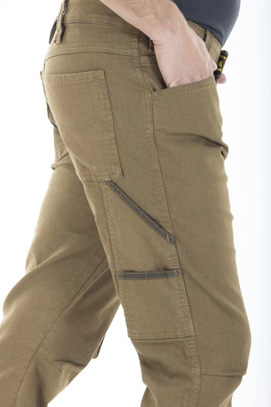 Pantaloni da lavoro multitasche stretch Fibreflex® JOBC TABACCO