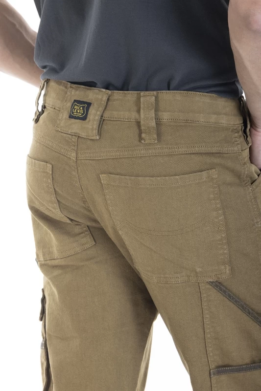 Pantaloni da lavoro multitasche stretch Fibreflex® JOBC TABACCO