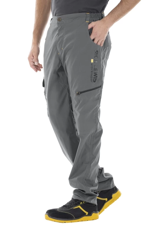 Multi-pocket technical work pants LONGTEC GREY