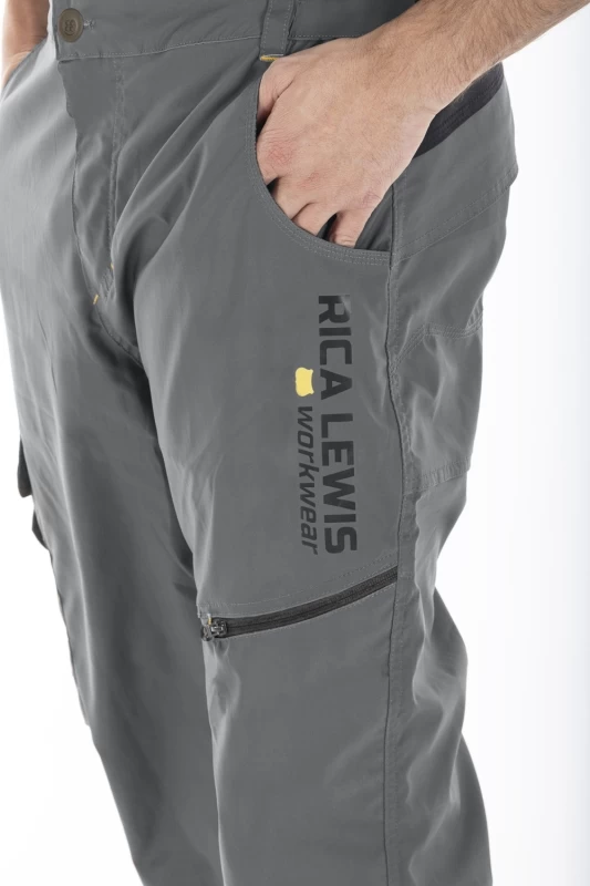 Multi-pocket technical work pants LONGTEC GREY