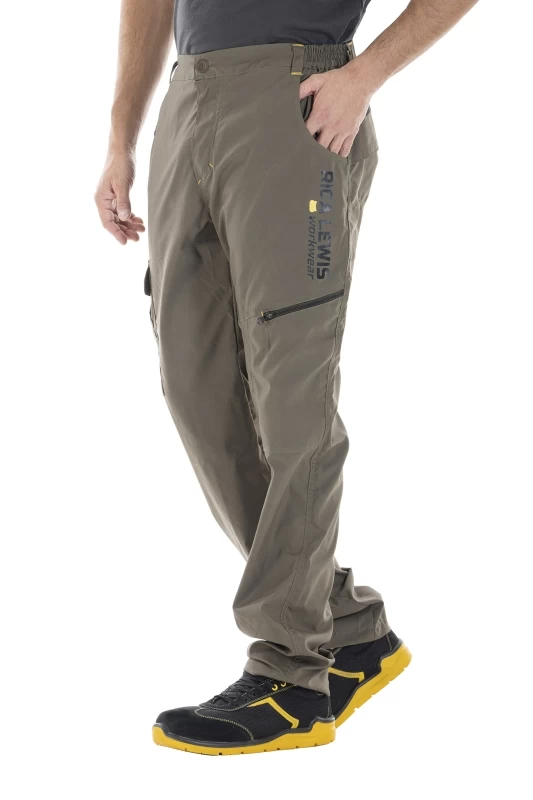 Multi-pocket technical work pants LONGTEC